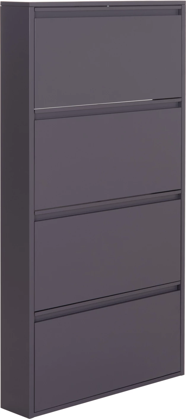 Dollap këpucësh metalik STARK, ngjyrë antracit, 4 dyer magnetike, FH6634.03, 71x15x137cm