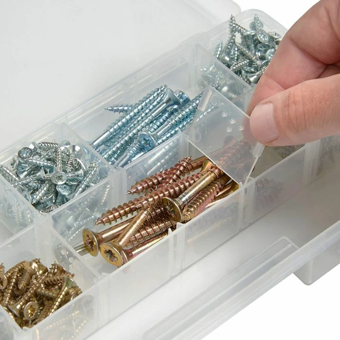 Kuti portative me sirtarë VonHaus 3515229, 2-në-1, 4 sirtarë të heqshëm me ndarëse, me kyç sigurie, e bardhë