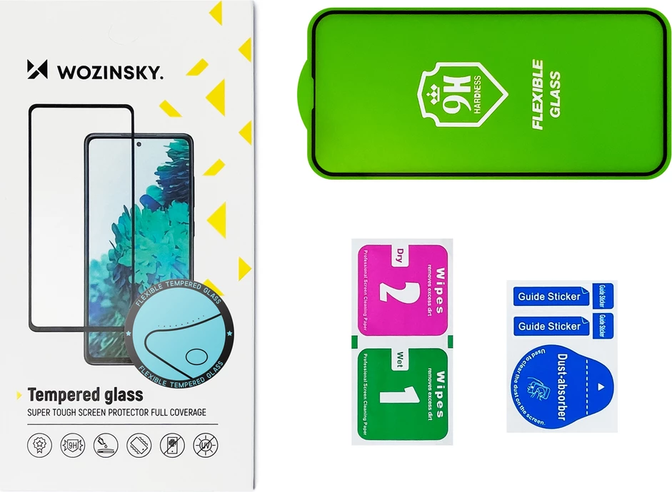 Mbrojtës ekrani Wozinsky Full Cover Flexi Nano Glass me kornizë për Huawei Y5p, zi