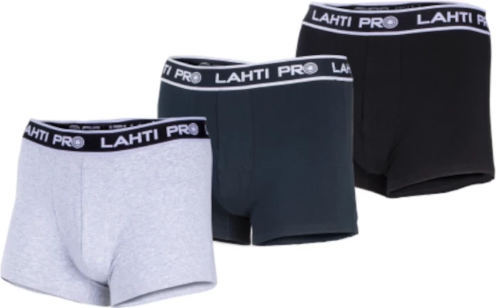 Bokserka për meshkuj LAHTI PRO L4120702, madhësia M, 3 palë (gri/zi/blu navy)