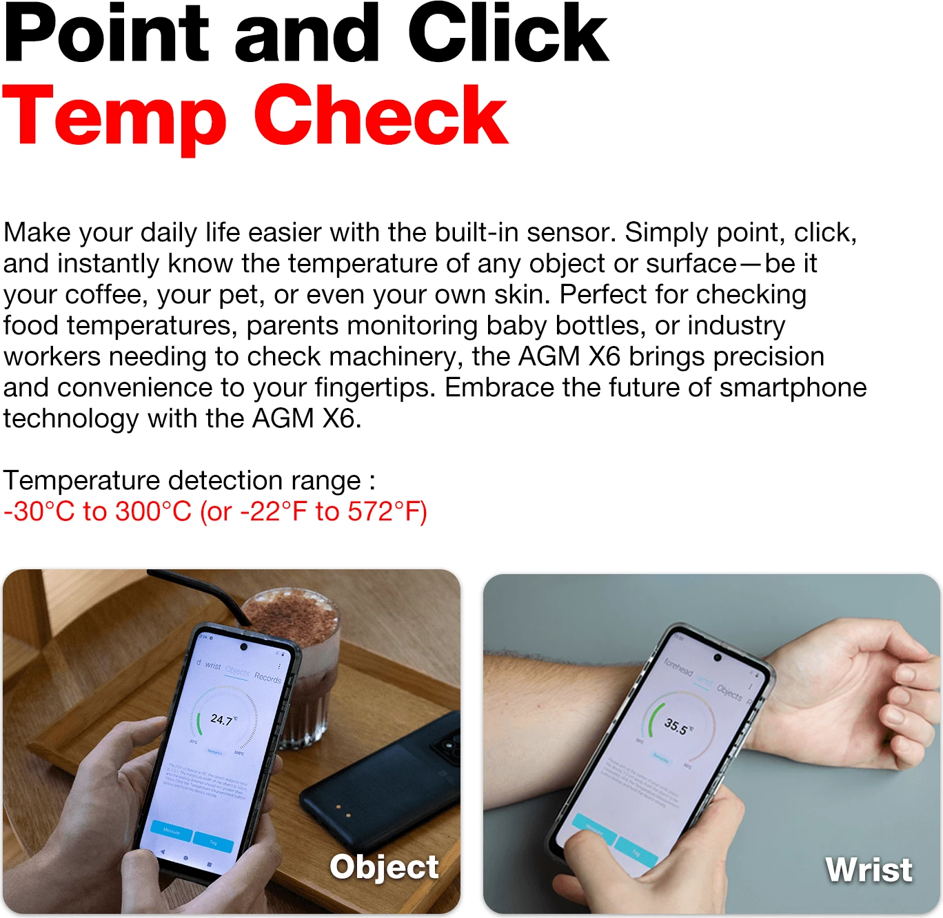 Celular AGM X6 Phantom 5G 8GB/128GB Dual SIM Android 14 6.78\" FHD+ kamerë 50MP Dual AI, i zi