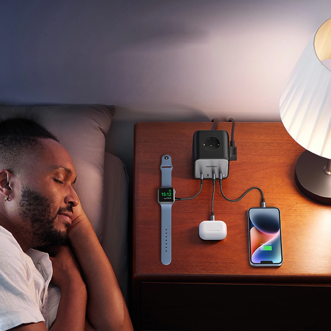 Prizë kube Ugreen CD268, 65W, 3x AC, 2x USB-C, 2x USB-A, 1.8m, e zezë