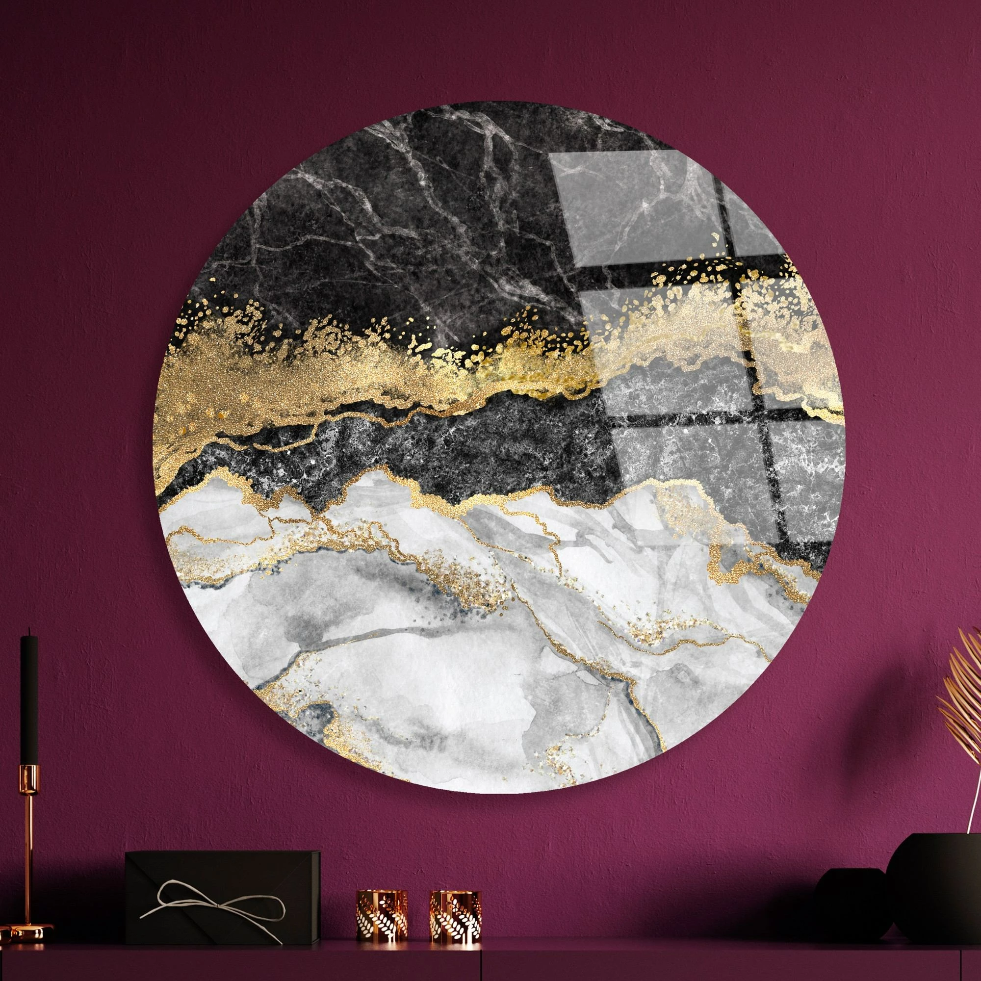 Pikturë dekorative xhami e temperuar, shumëngjyrëshe, UV-1133, 60cm