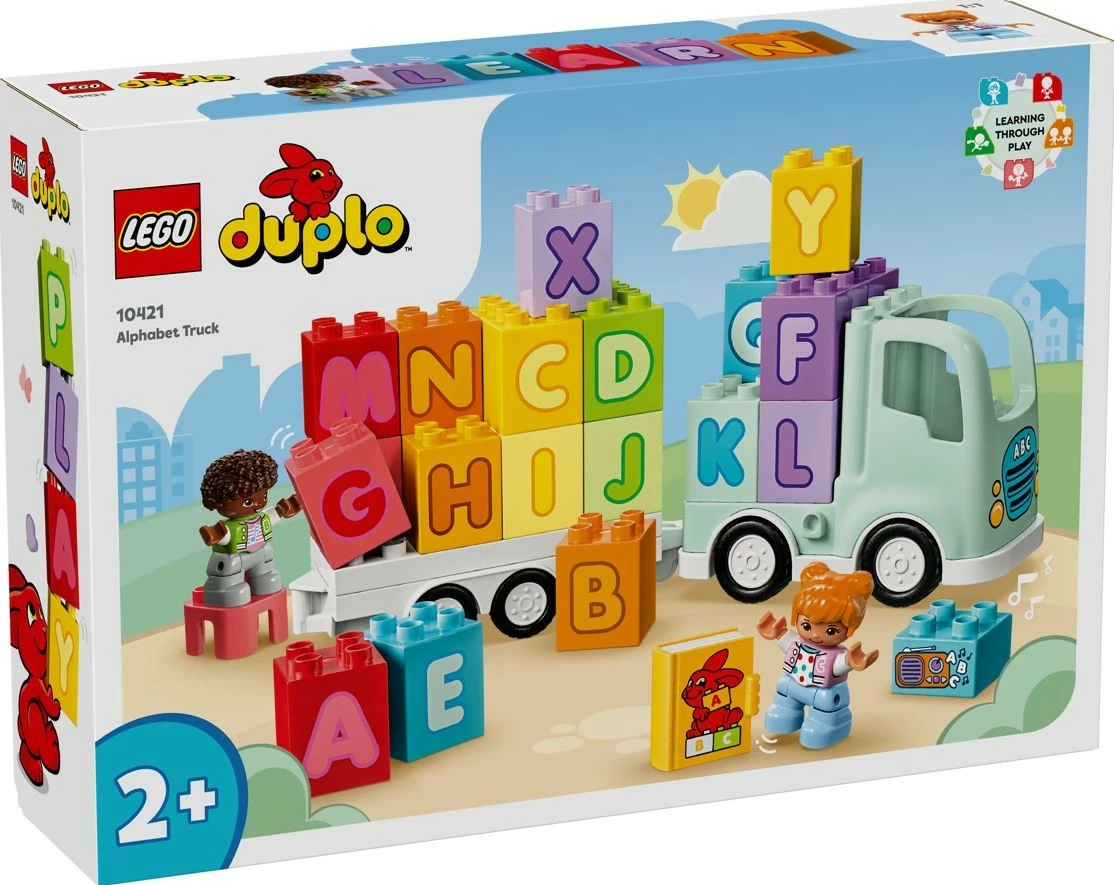 Set lodrash LEGO DUPLO 10421 Kamion me Alfabet, plastikë, 36 pjesë, për fëmijë 2+
