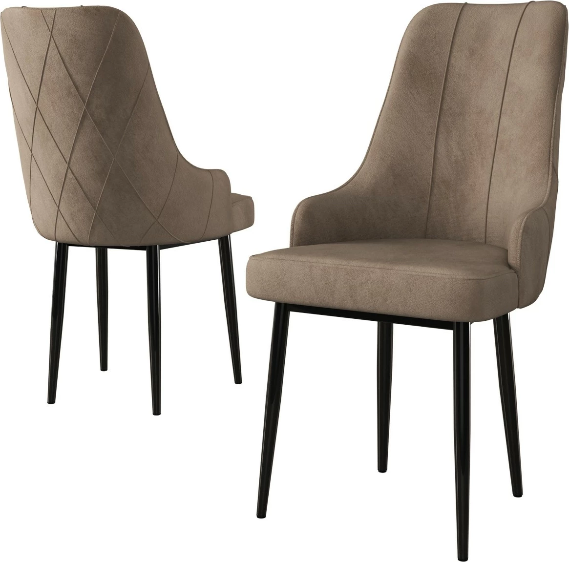 Set karrigesh (4 copë), Hanah Home, Trex, kapuçino, e zezë