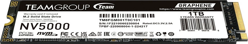 SSD M.2 Team Group NV5000, 1TB, PCIe 4.0 NVMe, 4500MB/s