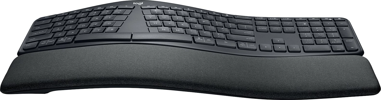 Tastierë ergonomike Logitech ERGO K860, full-size, wireless, RF + Bluetooth, gjuhë frëngjisht, grafit