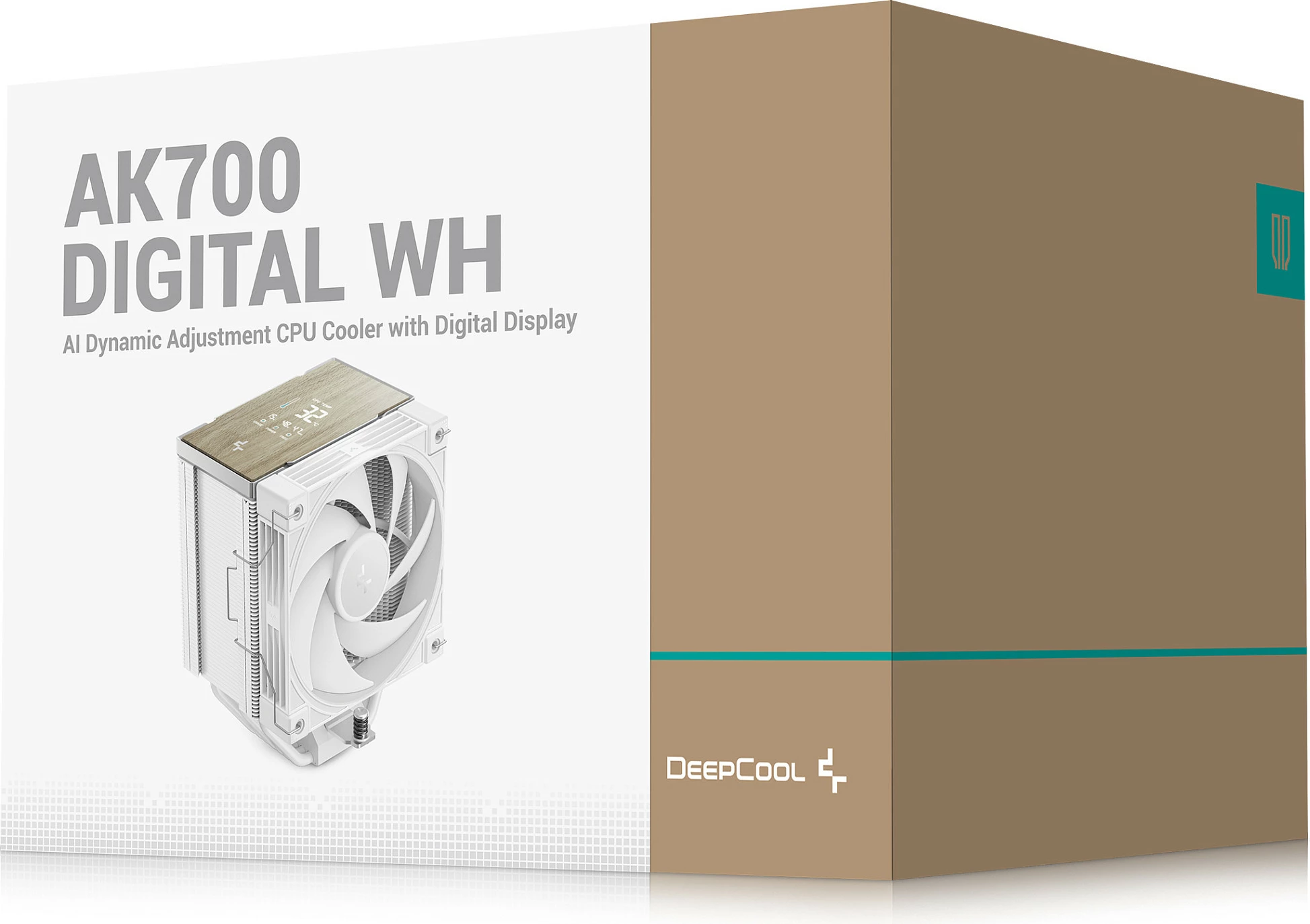 Ftohës procesori Deepcool AK700 DIGITAL WH, 120mm PWM, ekran i integrum, i bardhë
