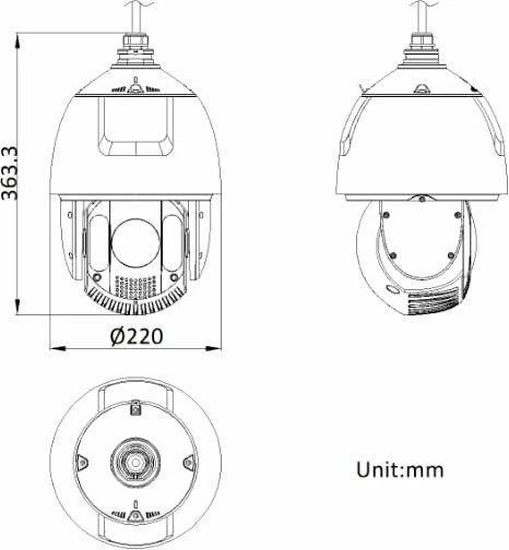 Kamerë IP Hikvision DS-2DE7A432IW-AEB (T5) PL, 4MP, PTZ dome, IR 200 m, IP66, IK10, e bardhë