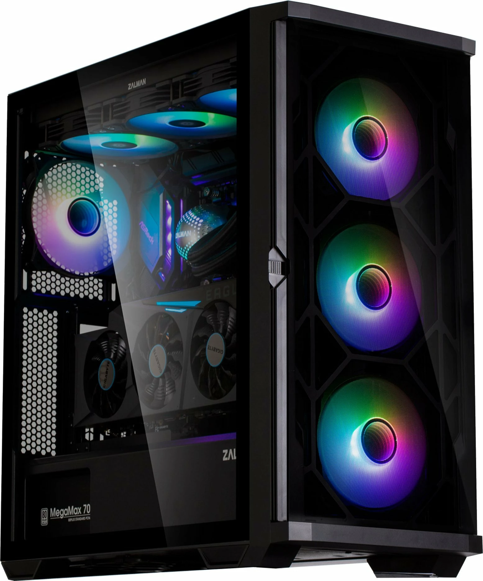 Kasë Zalman Z10 Duo Midi Tower për ATX/mATX/Mini-ITX, 2x2.5" + 2x3.5", 2xUSB 3.0, USB-C, pa PSU, e zezë