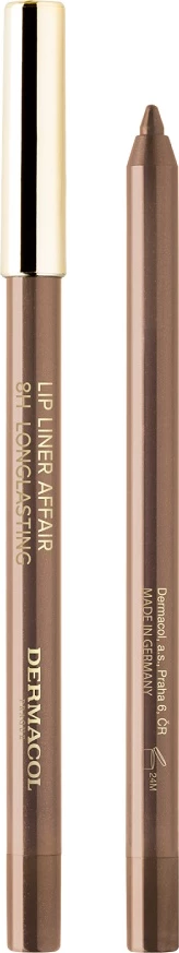 Laps për buzë Dermacol 8H Lip Liner Affair Cream Lip Pencil për femra 4, 1 art