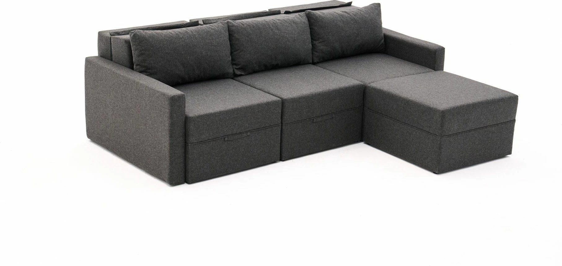 Kënd-sofë krevati Atelier del Sofa, Saros, ngjyrë antracit