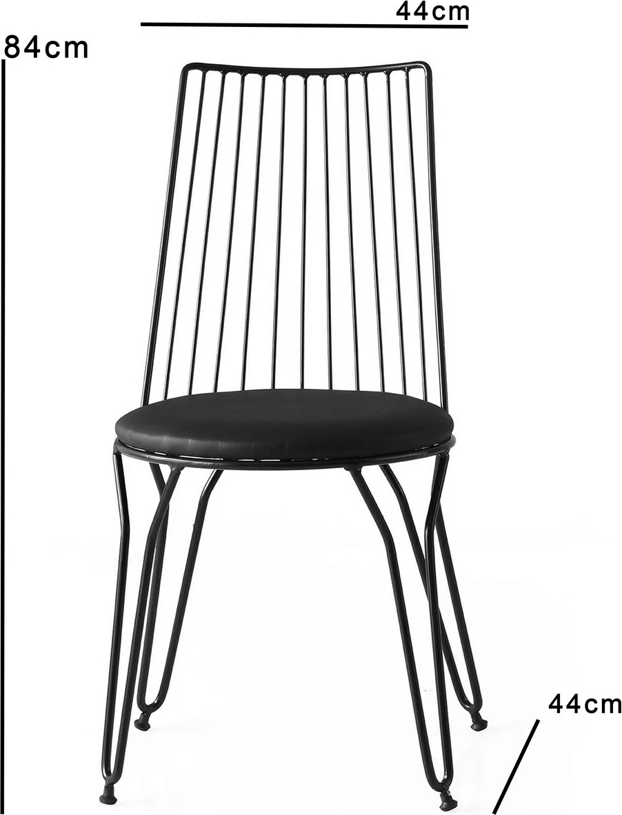 Set karrigesh (2 copë) Hanah Home, Ada 276 V2, ngjyrë e zezë