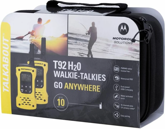 Radio multifunksionale Motorola t92 MOTO92H, e verdhë/zezë, set 2 copë