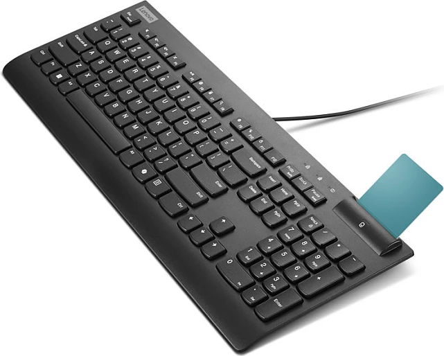 Tastierë Lenovo Smartcard Wired Keyboard II, USB, gjermanisht, me lexues Smart Card, e zezë