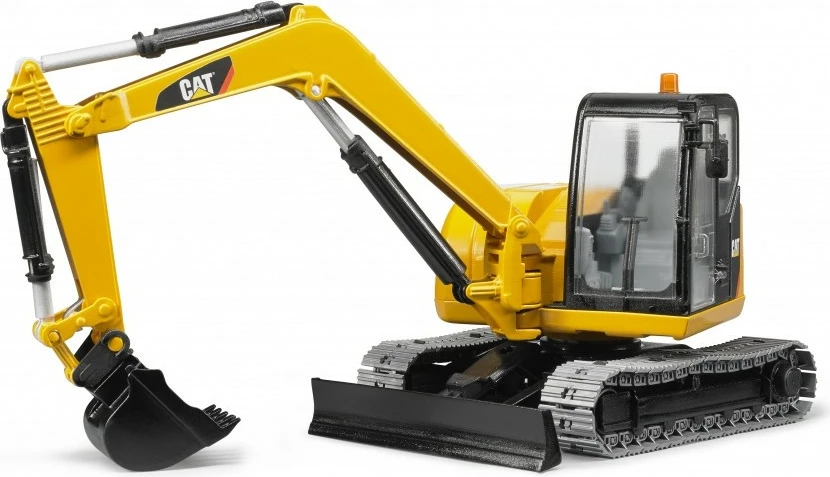 Lodër ekskavator BRUDER Mini Excavator Caterpillar, 1:16, plastikë, e verdhë