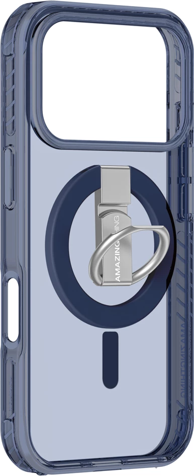 Mbështjellës AmazingThing Titan Pro Grip Ring Set për iPhone 17 Pro, MagSafe, Blu