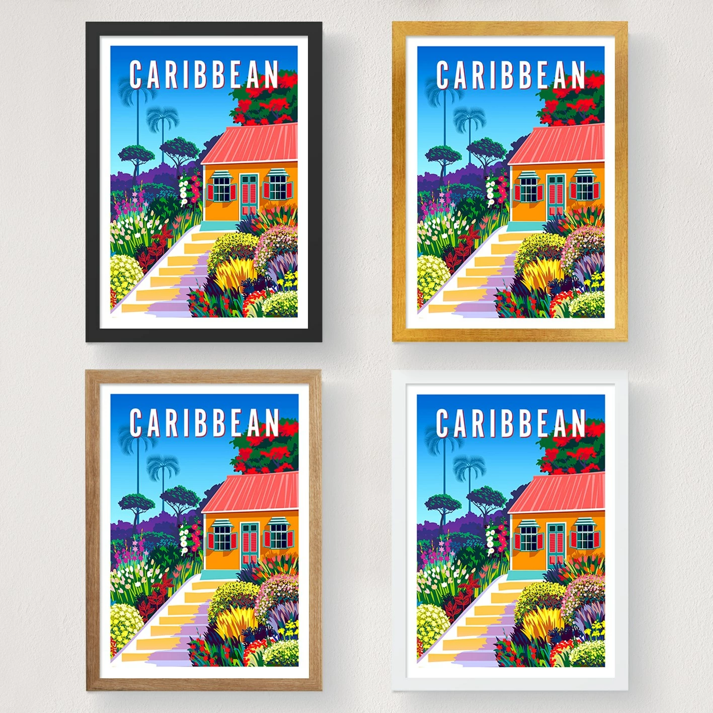 Poster A4, Caribbean, 1998, shumëngjyrësh