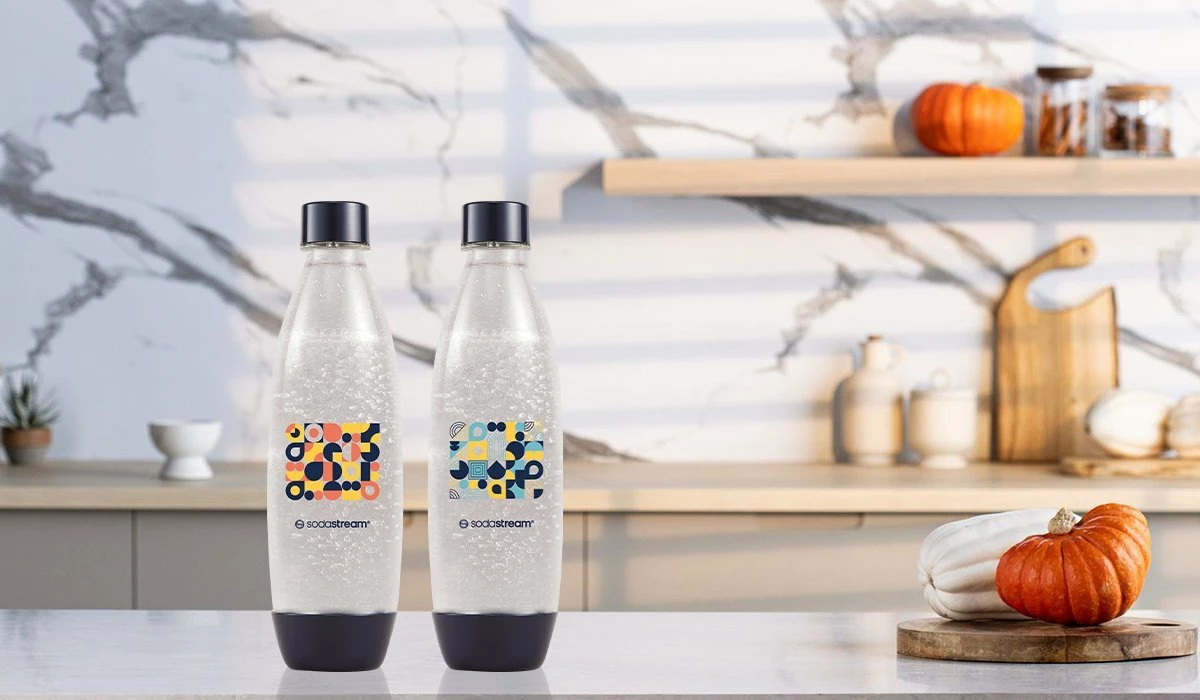 Shishe Sodastream Fuse Bubble Mosaic 1L, blu, set 2 copë