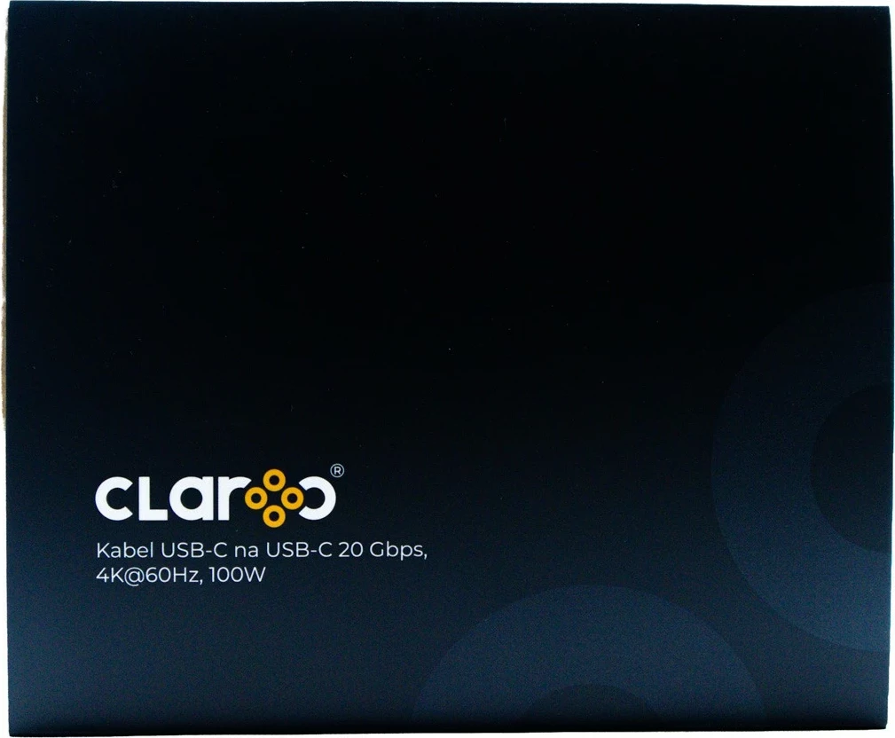 Kabëll USB-C Claroc 7m, 4K@60Hz, 100W, 20Gbps, zi