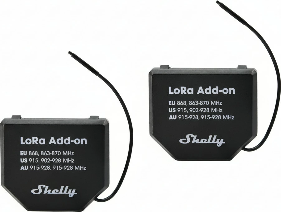 Aksesori Smart Home Shelly LoRa Add-on, 2 copë, 868/915 MHz, i zi