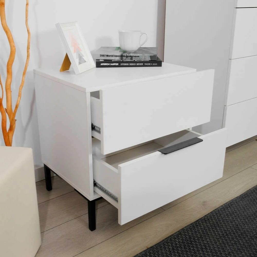 Komodinë Hanah Home, Kmd-1720-Dd-1, e bardhë