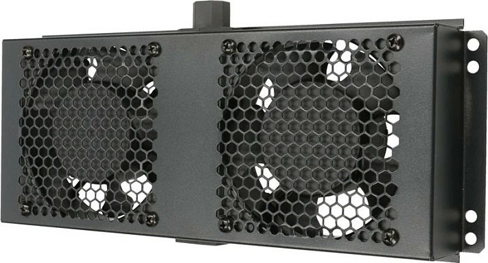 Njësi ftohëse Extralink, 2 ventilatorë, 220V, me kabllo termostati, e zezë