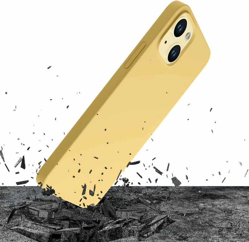 Kllapë telefoni 3mk Hardy Silicone MagCase për iPhone 15 Plus, e verdhë
