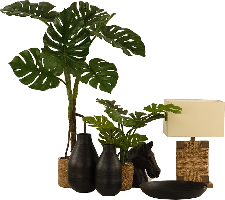 Tabaka DAHLIA për shërbim, alumin i zi, 40x40x6 cm