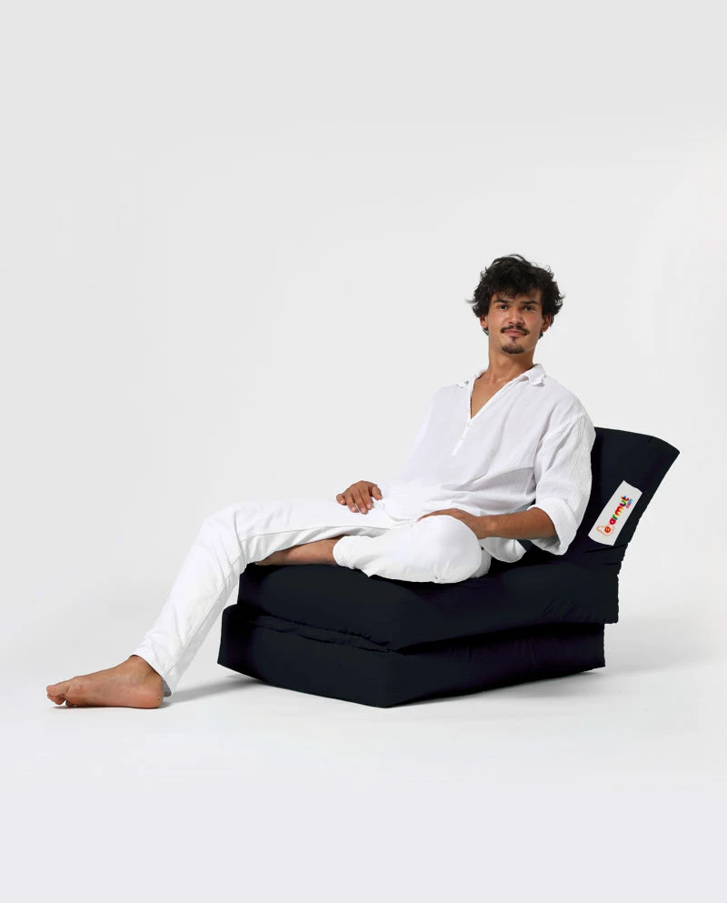 Puf për kopsht, Atelier del Sofa, Siesta Sofa Bed, ngjyrë e zezë