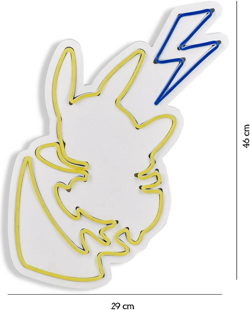 Dritë dekorative LED plastike, Pikachu, e verdhë dhe blu