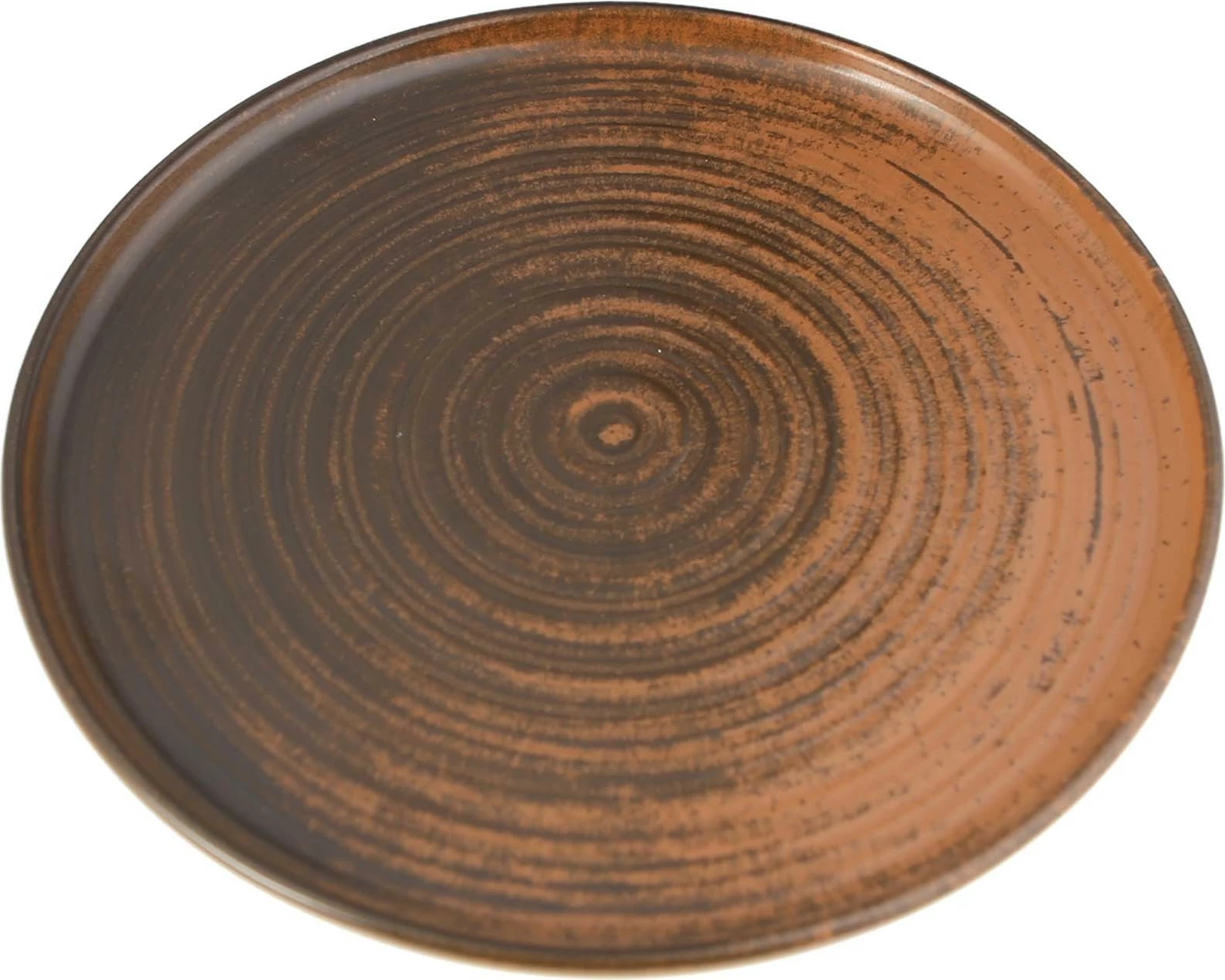 Pjatë e sheshtë me buzë të lartë Porland Lykke Ø270 mm, kafe, set 6 copë