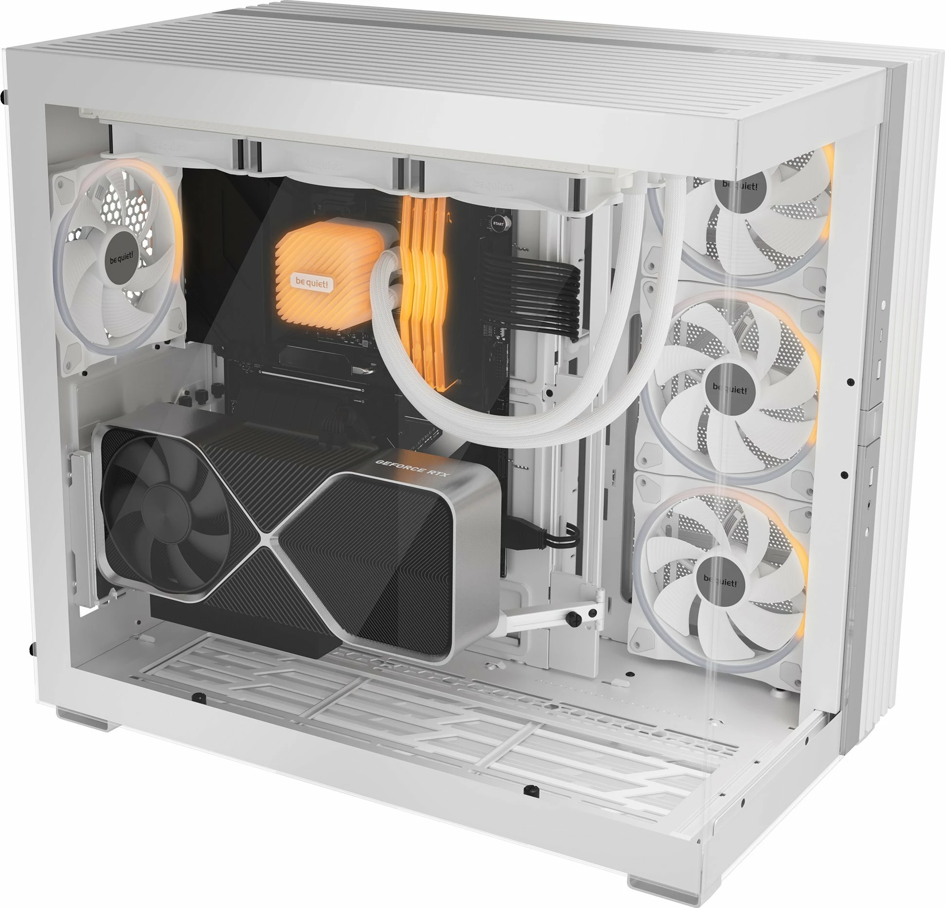 Kasë be quiet! Light Base 900 DX ARGB (BGW70), Midi Tower ATX/eATX/XL-ATX, panoramic me xham, pa ventilatorë, e bardhë
