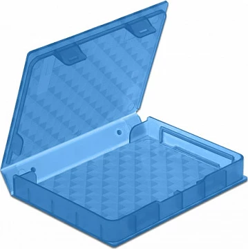Kuti mbrojtëse DeLOCK për HDD/SSD 2.5", me hapje SATA, plastikë, 80 x 105 x 15 mm, blu