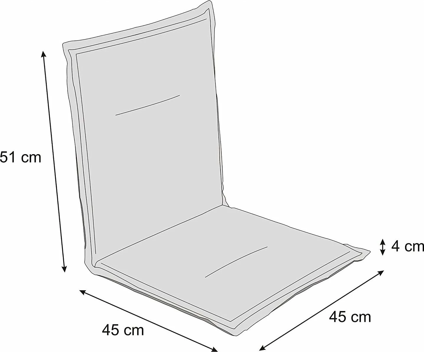Jastëk për karrige kopshti Hobbygarden Miami Prestige 96x45 cm, trashësi 4 cm, bezhë