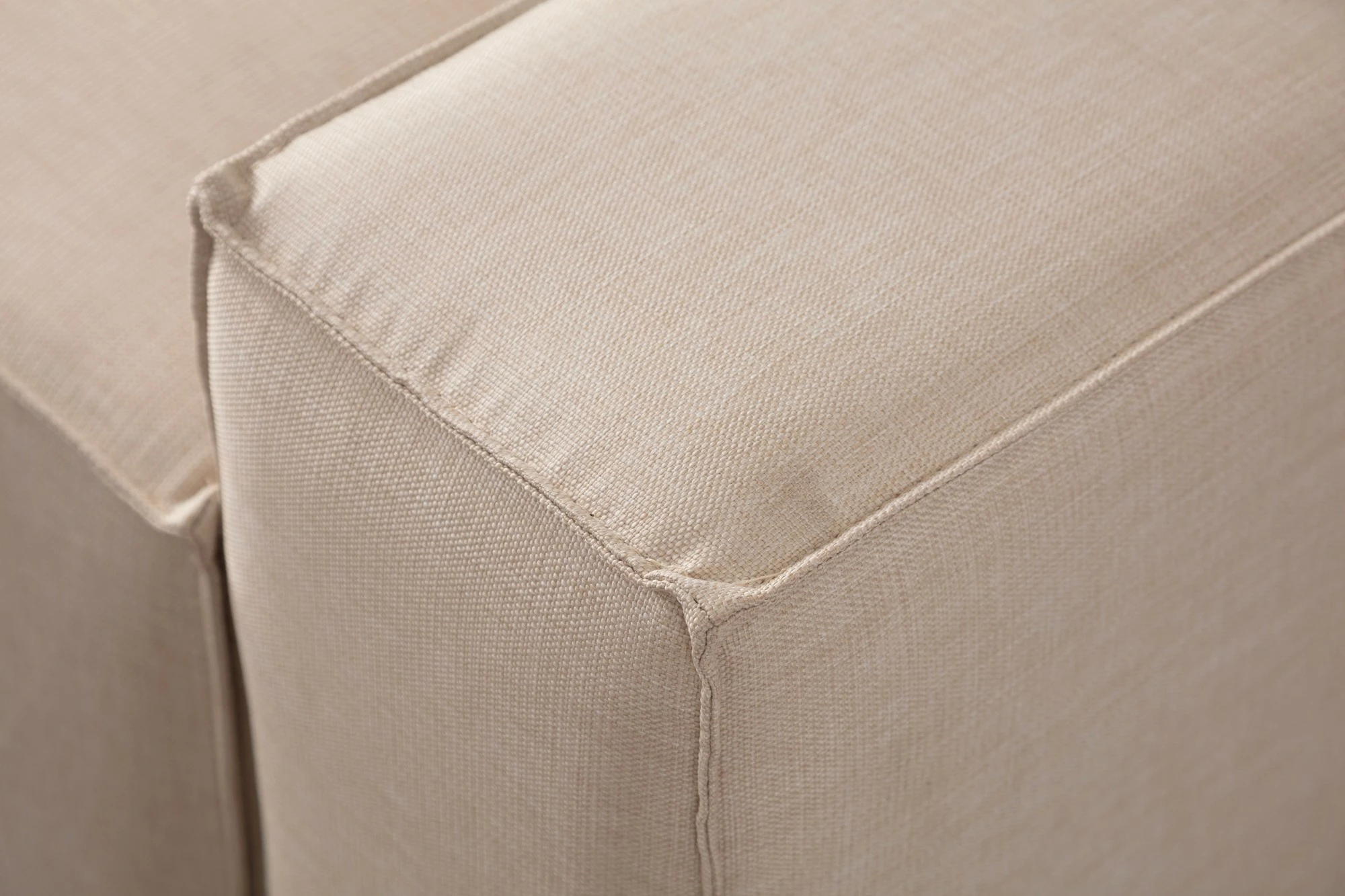 Kënd divan-krevat Atelier del Sofa, model Pırlo kënd i majtë, ngjyrë ecru