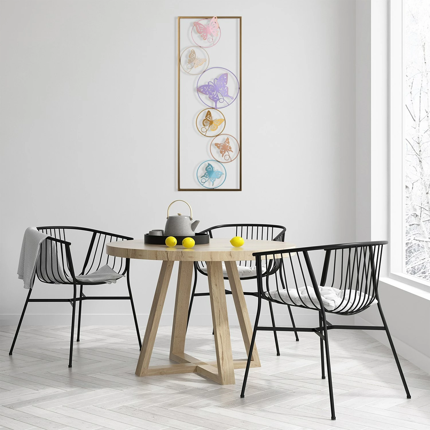 Aksesor dekorativ metalik Wallity, Dream - 2, shumëngjyrësh, 32x5x90cm