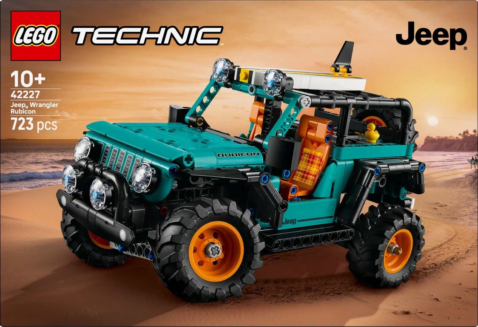 Set konstruktimi LEGO Technic Jeep Wrangler Rubicon 42227, 723 copë, jeshile