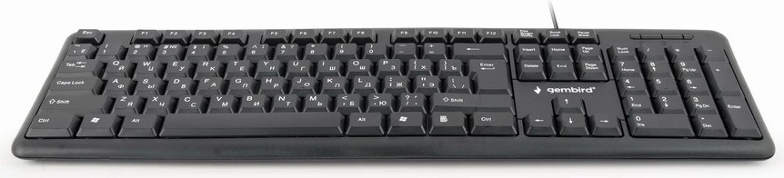Tastierë Gembird KB-U-103-RU, USB QWERTY, e zezë