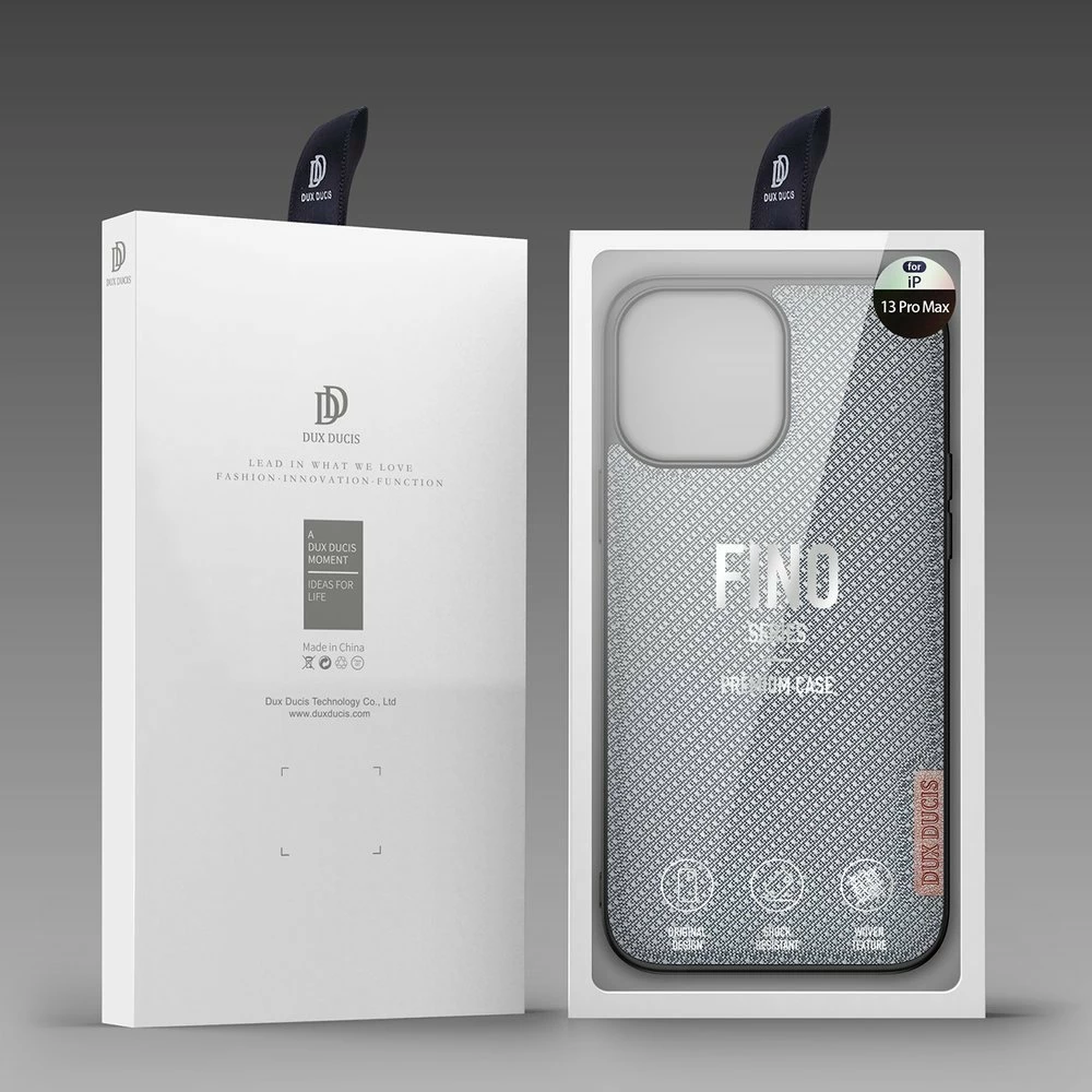 Mbështjellës Dux Ducis Fino për iPhone 13 Pro Max, najlon, Gri