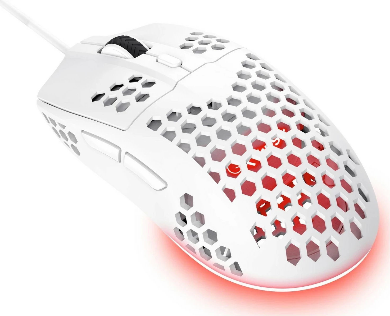 Maus Trust GXT 928W Helox, RGB, 6400 DPI, i bardhë