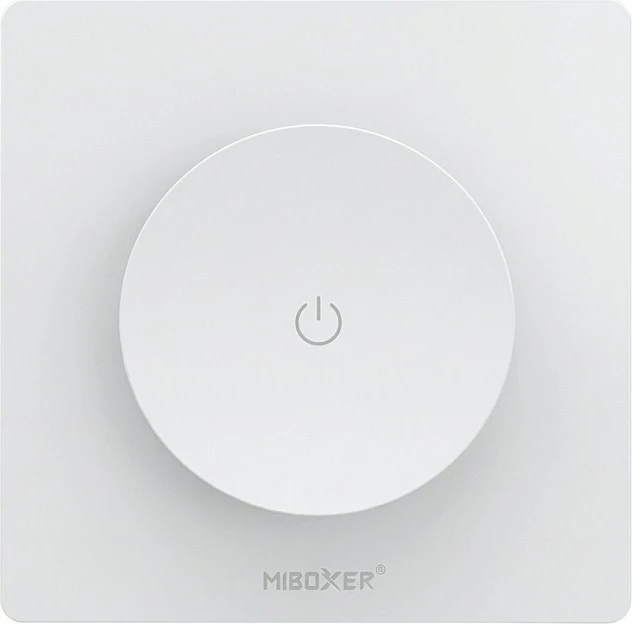 Dimmer rrotullues Triac Miboxer (Mi-Light), Zigbee 3.0 + 2.4GHz, i bardhë