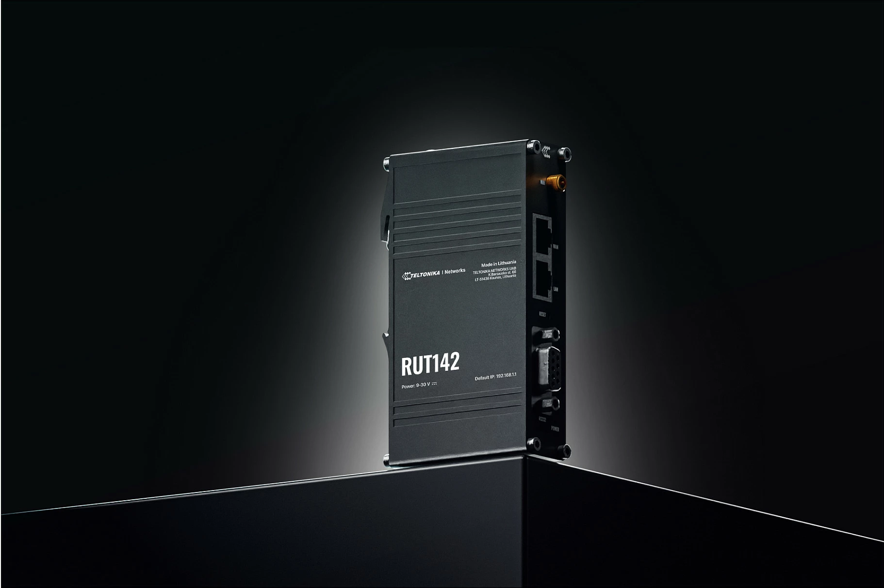Router industrial Teltonika RUT142, WiFi 4, 2x RJ45 100Mb/s, RS232, IP30, i zi