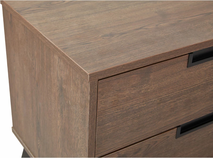 Komodinë Nuez me 2 sirtarë, ngjyrë arre, 58x39x55