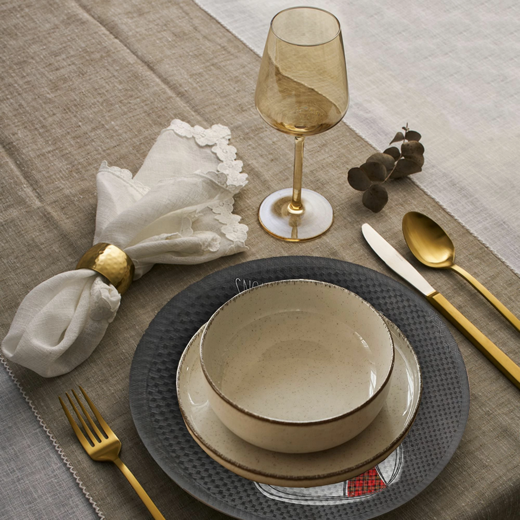 Set 4 nënshtrues tavoline Hermia Concept, shumëngjyrësh, 37cm, 4294Supla
