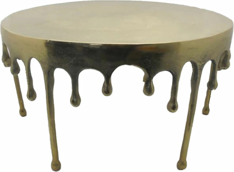 Tavolinë kafeje Drop, ngjyrë ari, 75x75x40.5 cm