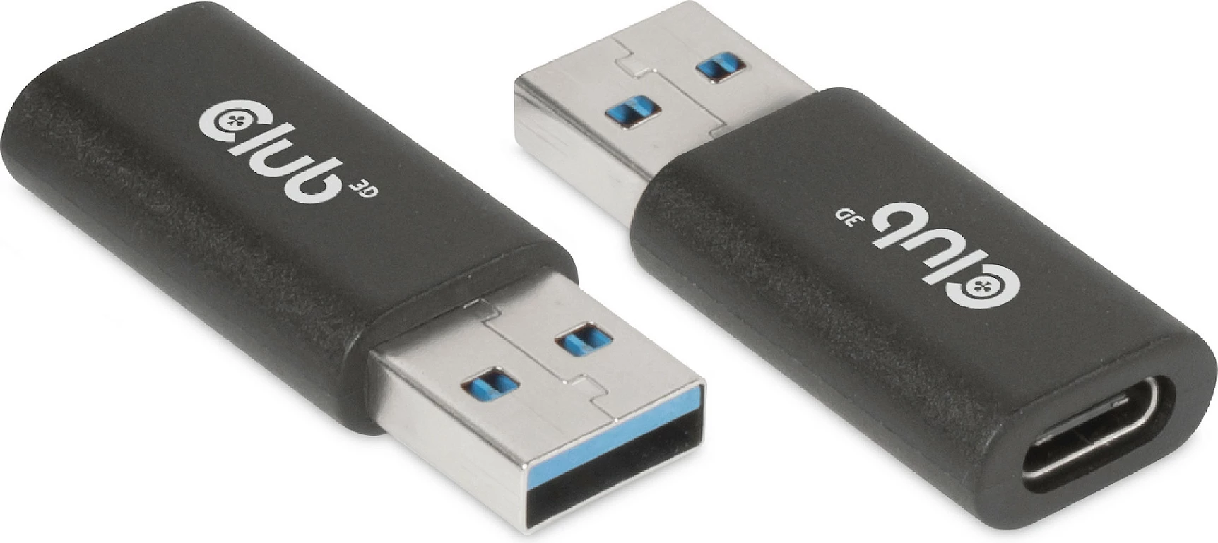 Adapter USB Club3D USB 3.2 Typ A në Typ C, i zi