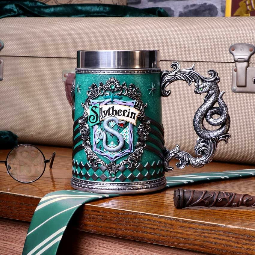 Kupë koleksionuese NEMESIS NOW Harry Potter Slytherin, resin e pikturuar me dorë, jeshile/argjend