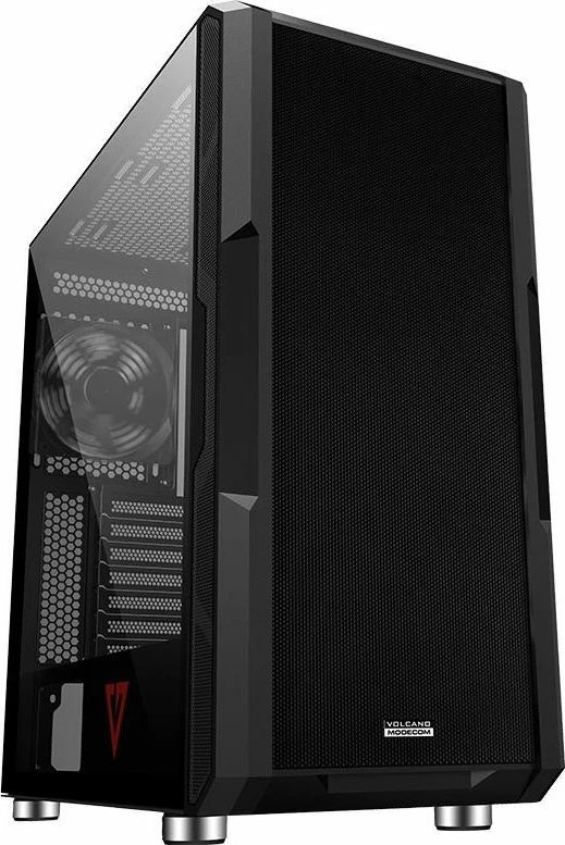 Kasë Modecom Volcano Amirani AT-AMIRANI-PD-10-000000-0002 Midi Tower ATX, 2x USB 3.0, USB-C, pa furnizim, e zezë