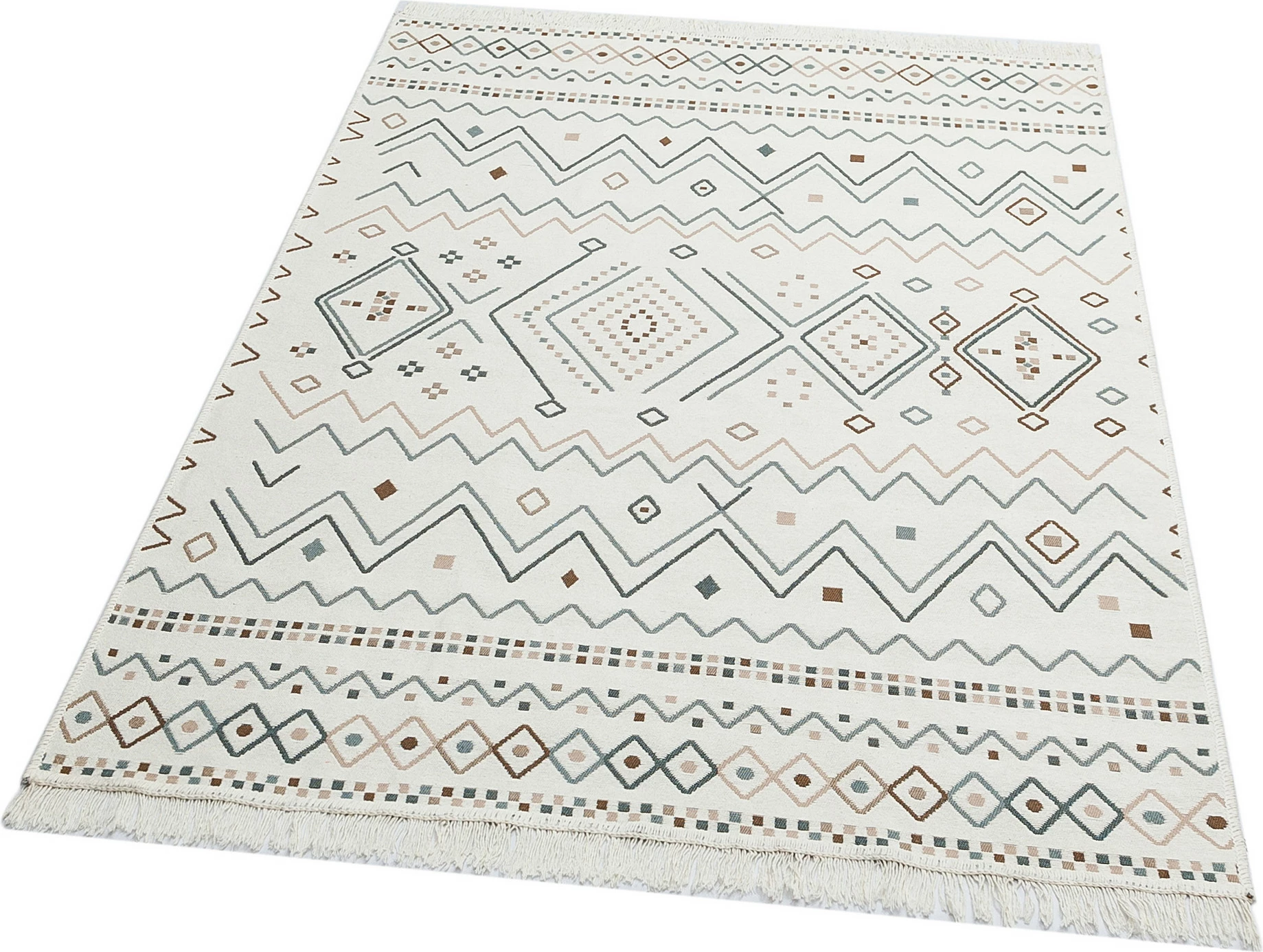 Qilim Conceptum Hypnose, 80x300cm, bezhë, kaltër, mink